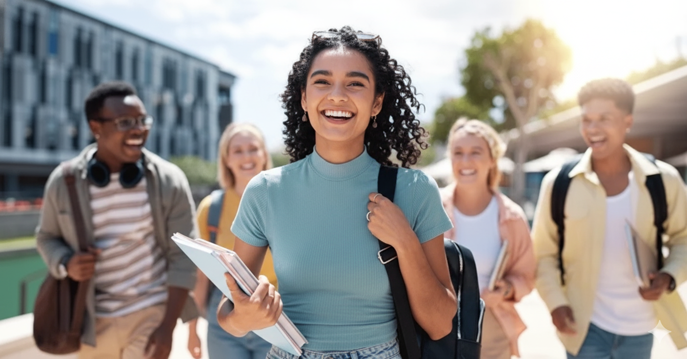 Students on campus